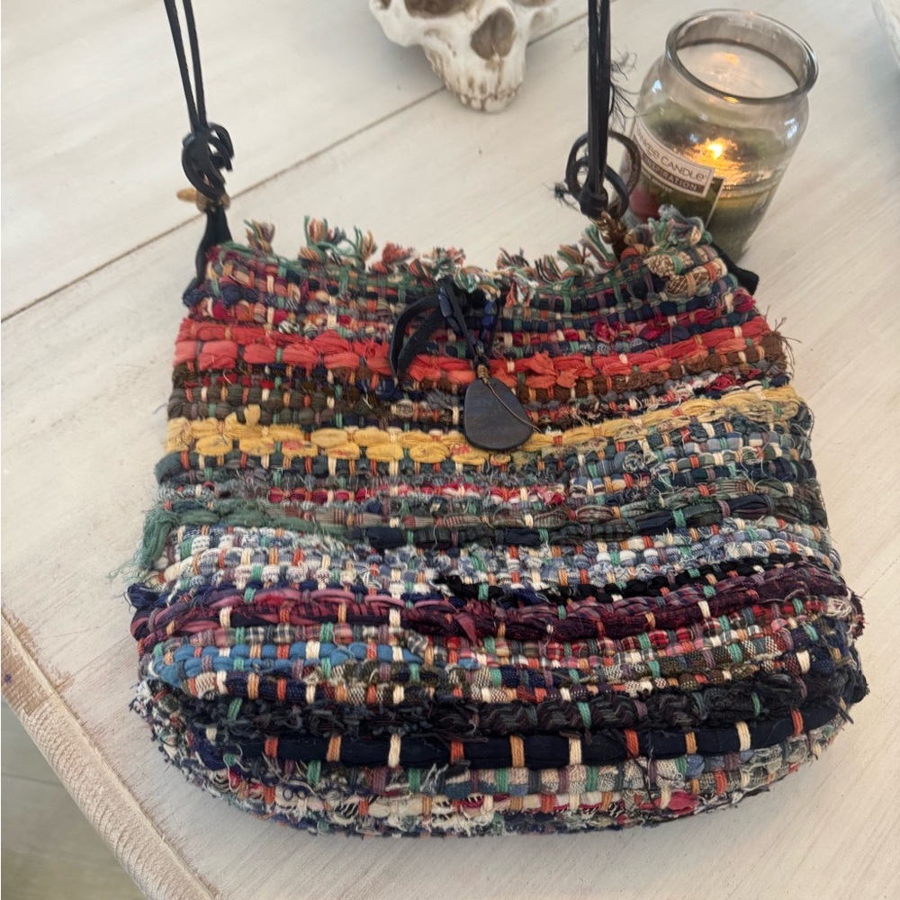 Multicolor Woven Crossbody Bag